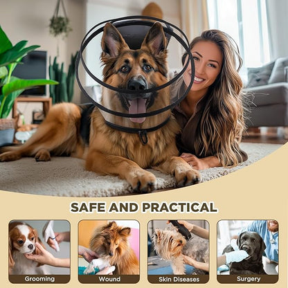 Dog Cone Collar for After Surgery, Transparent Dog Cones Alternative for Small - Image 6