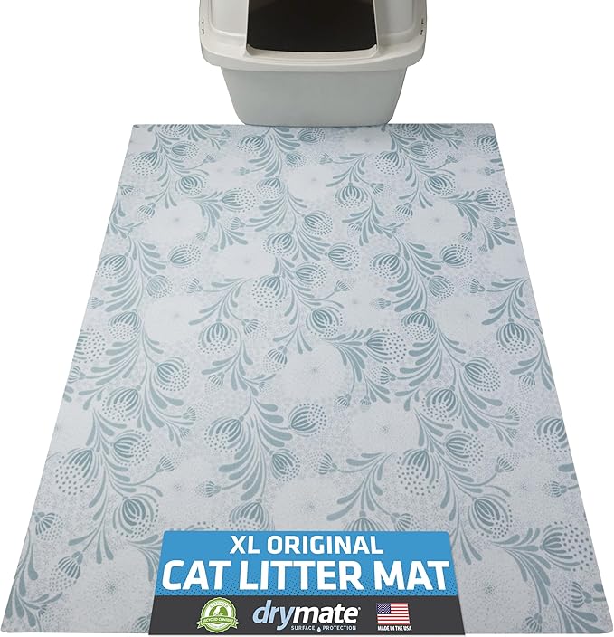Drymate Cat Litter Box Mat, Litter Trapping Mat, Waterproof, Urine-Proof by Drymate