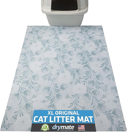 Drymate Cat Litter Box Mat, Litter Trapping Mat, Waterproof, Urine-Proof by Drymate