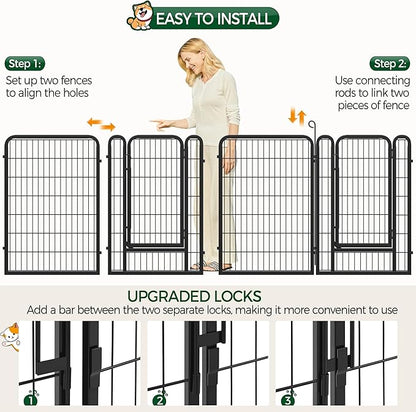 Yaheetech Dog Playpen, 40 inch 8 Panels Dog Pen - Image 6