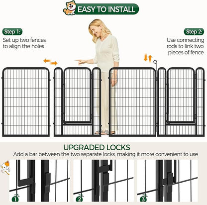 Yaheetech Dog Playpen Outdoor, 40 inch 24 Panels Dog Pen Indoor Heavy Duty - Image 5