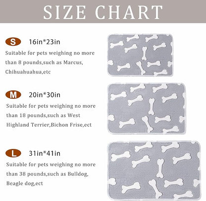 1 Pack 3 Blankets Super Soft Fluffy Premium Fleece Pet Blanket Flannel Paw - Image 3