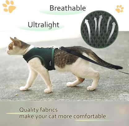 Kitty Harness and Leash for Walking Escape Proof Breathable Mesh Fabric - Image 4