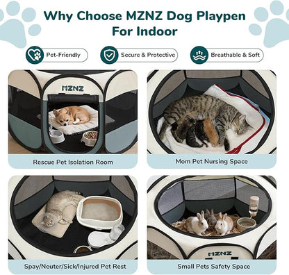 Dog Cat Playpen, Portable Puppy Pet Crate Indoor - Image 3