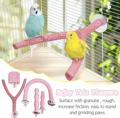 PINVNBY 5 Pack Bird Perch Resin Bird Beak Grinding Stone Parrot Cage Stand - Image 6