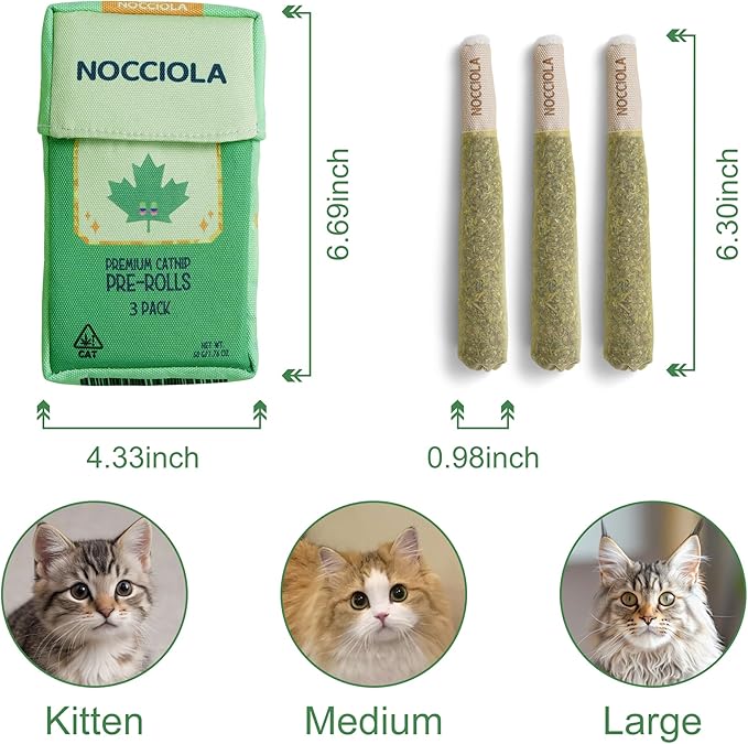 Nocciola 3 Pack Catnip Toys for Cats, Funny Cat Toys Filled - Image 3