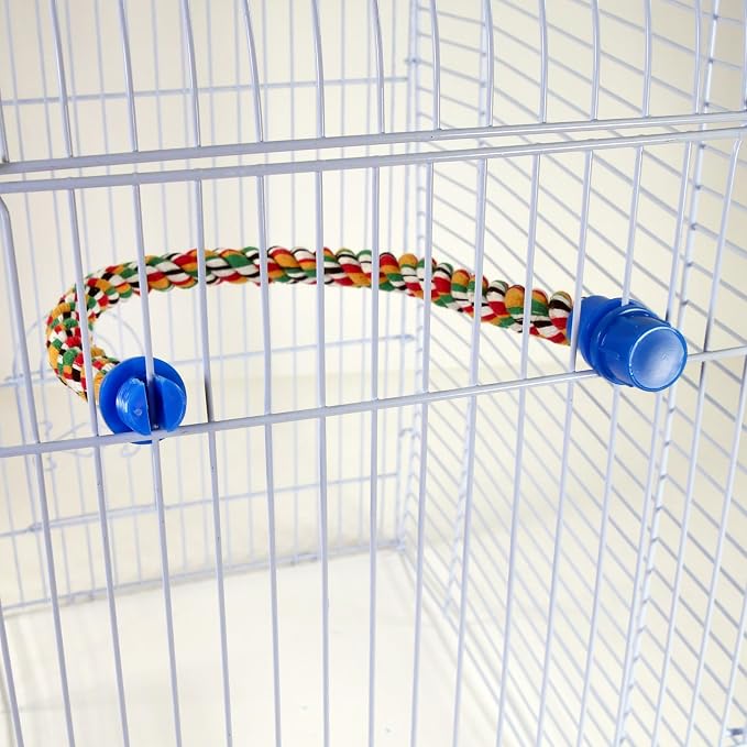 PENN-PLAX Bird Life Multicolored and Flexible Rope Perch – Create Fun, Colorful - Image 6