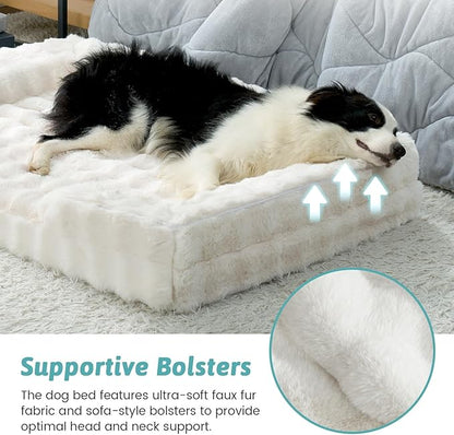 Self Warming Dog Bed for Large Size Dog, Faux Fur Orthopedic Puppy Sofa - Image 7