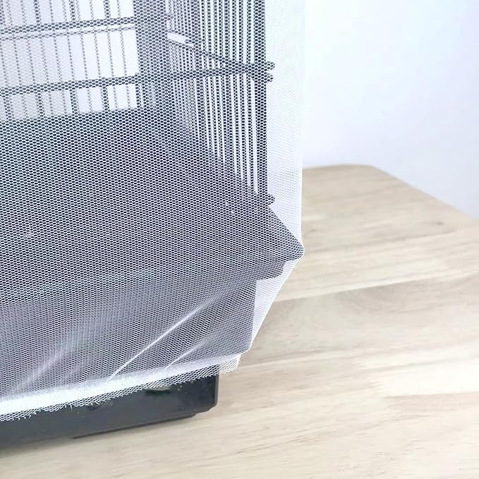 Birdcages Mesh Net Skirt Cover Reusable Stretchy Bird Cage Seed Catcher - Image 6