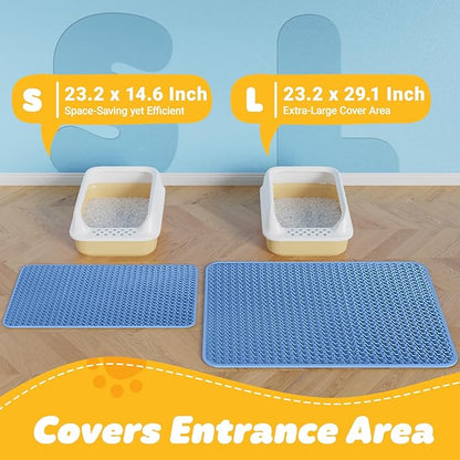 Cat Litter Mat - 23.2'' x 29.1'' Large Litter Trapping Mat, Waterproof - Image 2