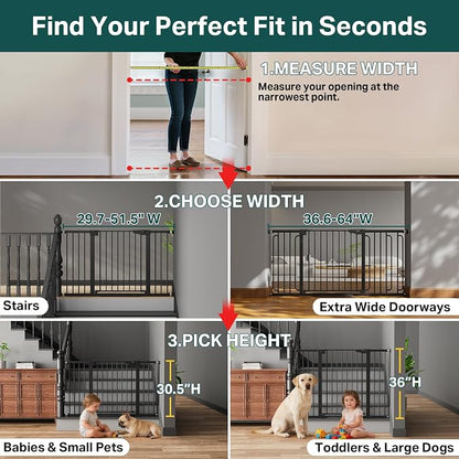Cumbor 29.7"–51.5" Extra Wide Baby Gate - Image 2