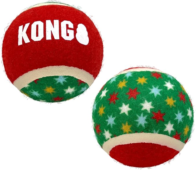KONG Holiday Sport Balls 2-pk Assorted - Image 2
