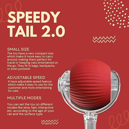 Speedy Tail 2.0 Cat Toy, 360°Automatic Rolling Ball, Smart Interactive Cat Toy - Image 4