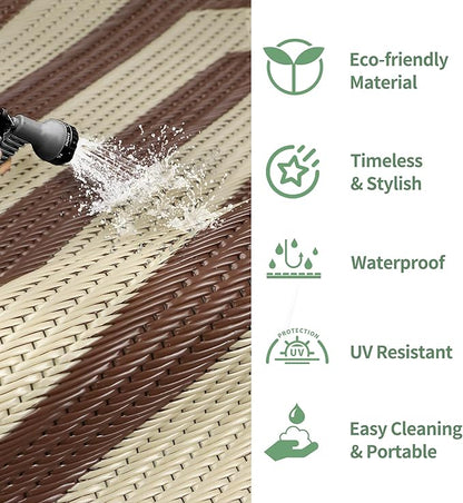 GENIMO Outdoor Rug for Patio Clearance, Lightweight Waterproof Modern RV - Image 5