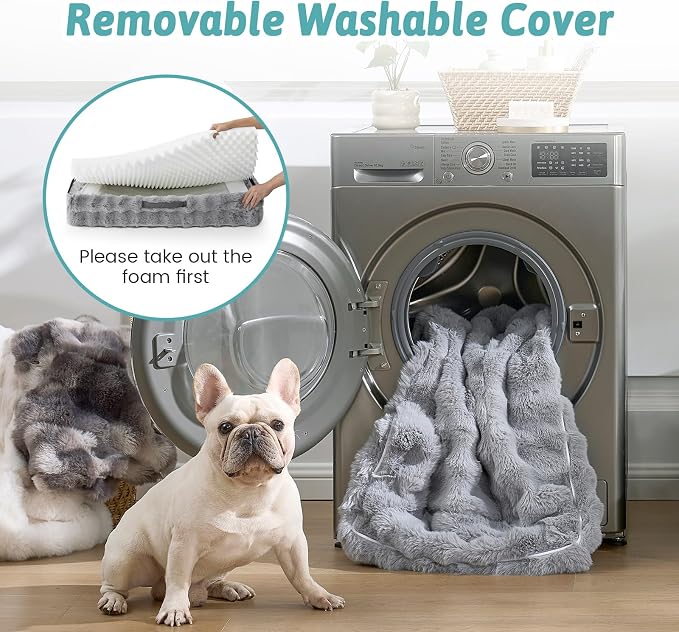 Orthopedic Dog Bed for Extra Large Dog, Soft and Warm Faux Fur Sofa for Giant - Image 6