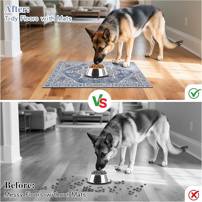 famibay Dog Food Mat, Absorbent Cat Dog Mats - Image 3