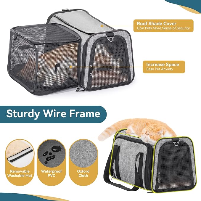 Petsfit Cat Carrier Airline Approved, Pet Privacy Protection, Fit - Image 4