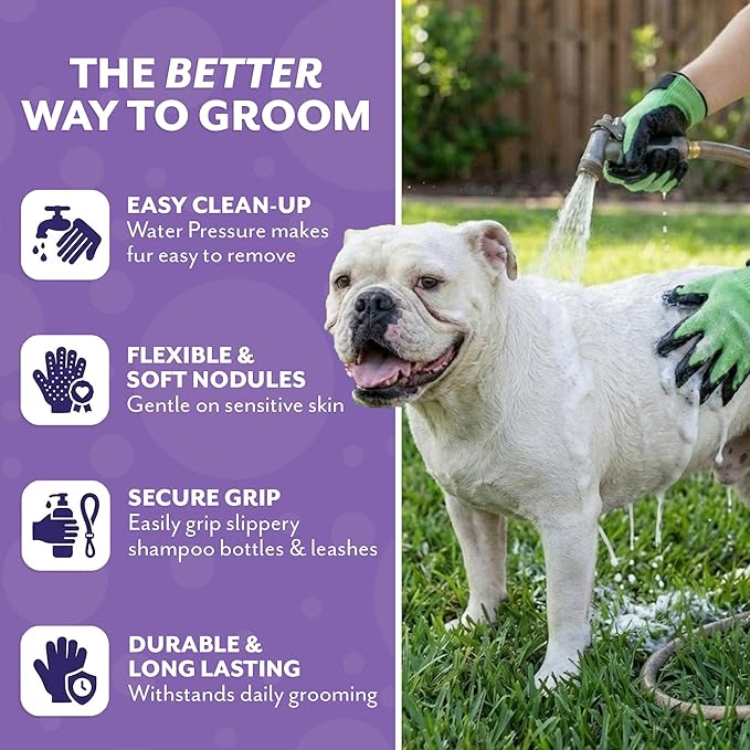 H HANDSON Pet Grooming Gloves - Image 5