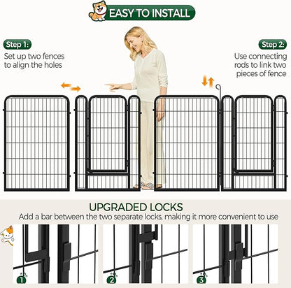 Yaheetech Dog Playpen Outdoor, 40 inch 12 Panels Dog Pen Indoor Heavy Duty - Image 5