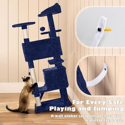 Yaheetech 54in Cat Tree Tower Condo Furniture Scratch Post - Image 9