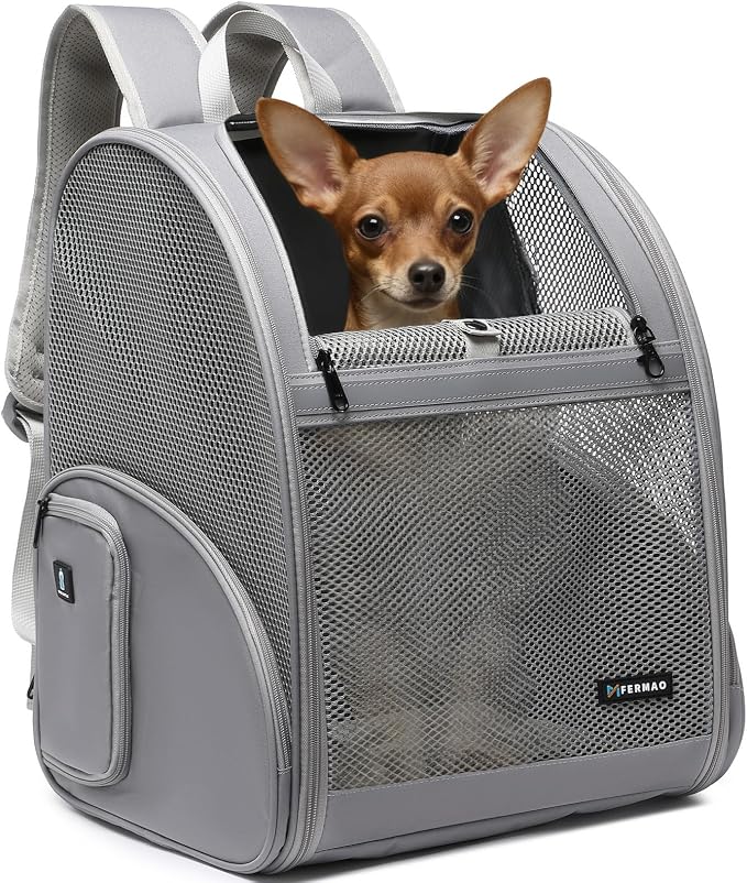 Pet Backpack Carrier ，Large Cat Carrier Backpack Up to 20 Lbs by FERMAO