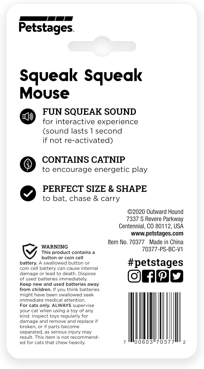 Catstages Squeak Squeak Mouse Cat Toy - Image 3