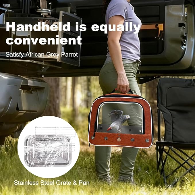 halinfer Large Bird Carrier Cage, Portable Bird Carrying Bag - Image 5