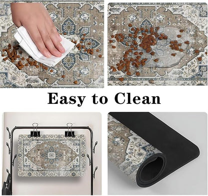 Dog Food Mats for Floors, Absorbent and Quick-Drying Pet Cat Food Mat, - Image 4