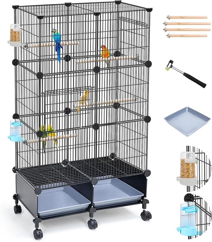 Upgraded Encrypted 46-Inch Bird Cage, by VISCOO