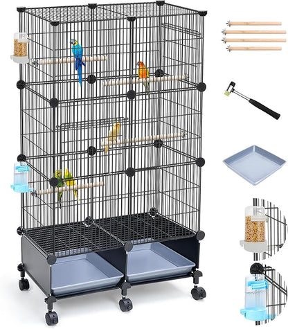 Upgraded Encrypted 46-Inch Bird Cage, by VISCOO