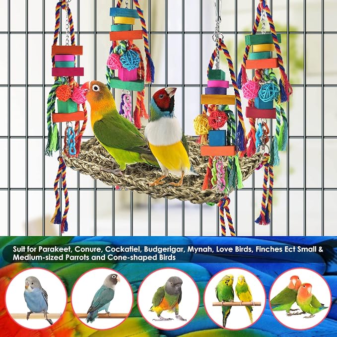 KATUMO Bird Toys, Bird Foraging Wall Toy Large Size Seagrass Woven Climbing - Image 5