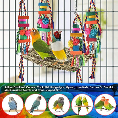 KATUMO Bird Toys, Bird Foraging Wall Toy Large Size Seagrass Woven Climbing - Image 5