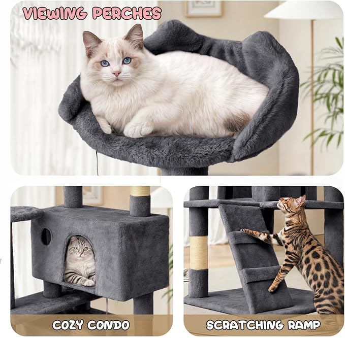 MoNiBloom 60 Inch Cat Tree Tower - Image 7