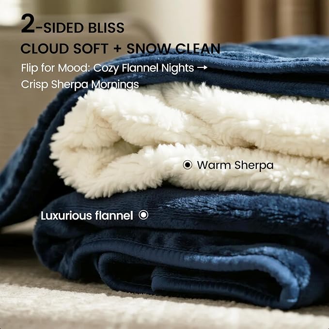 gogobunny Waterproof Bed Blanket, Reversible Sherpa Fleece Throw Blanket - Image 8