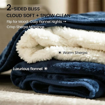 gogobunny Waterproof Bed Blanket, Reversible Sherpa Fleece Throw Blanket - Image 4