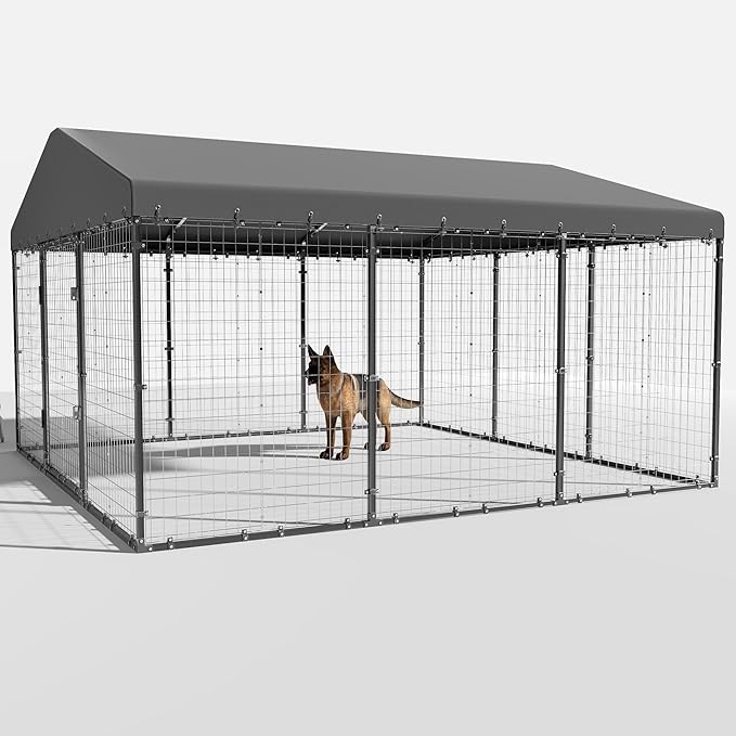 Dog Kennel Outdoor, Large Dog Fence by ASJMR