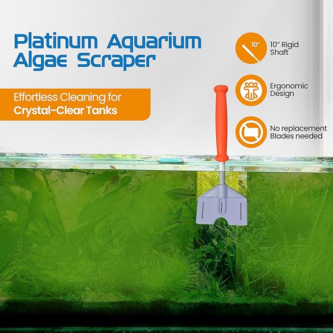 FLIPPER Platinum Stubby Hand Algae Scraper – Aquarium Glass & Acrylic Cleaner - Image 2