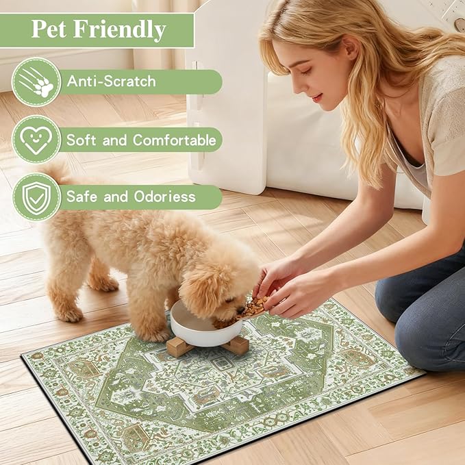 famibay Dog Food Mat, Absorbent Cat Dog Mats - Image 6