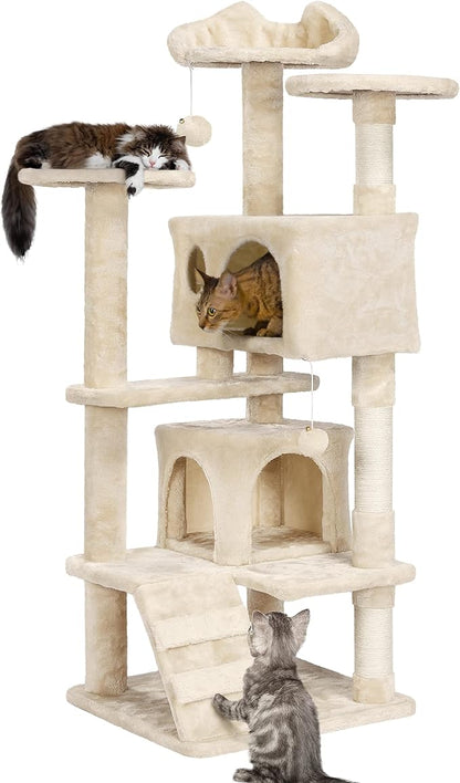 Yaheetech 54in Cat Tree Tower Condo Furniture Scratch Post by Yaheetech