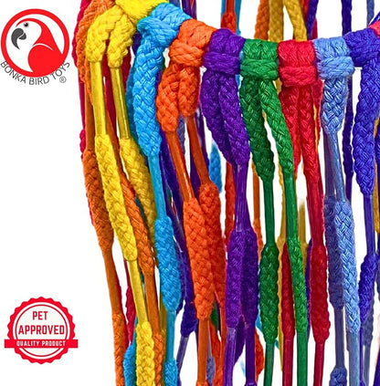 Bonka Bird Toys 51213 Large Aglet Heaven 9" Hanging Cotton Shoelace Ring Toy - Image 5