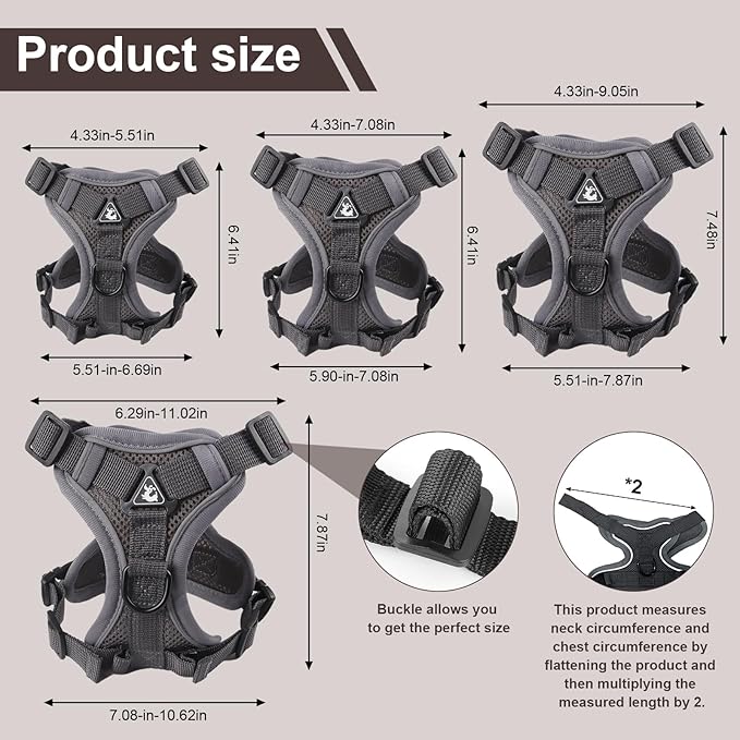 Wanheart Summer cat Chest Harness and Leash, Anti-Escape Adjustable Soft mesh - Image 2