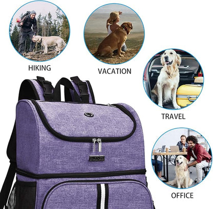 BAGLHER Pet Travel Bag, Double-Layer Pet Supplies Backpack, Pet Travel Backpack - Image 8