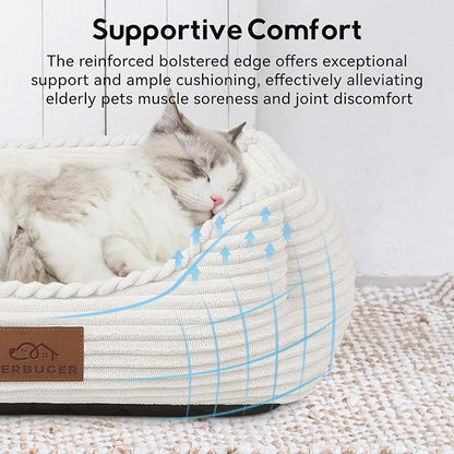 Cat Dog Bed for Pets, Rectangle Pet Bed Gift for Puppy and Kitten, Machine - Image 2