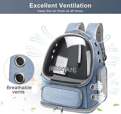 Cat Backpack Carrier, Breathable Cat Bubble Backpack Large Space Cat Carrier - Image 2
