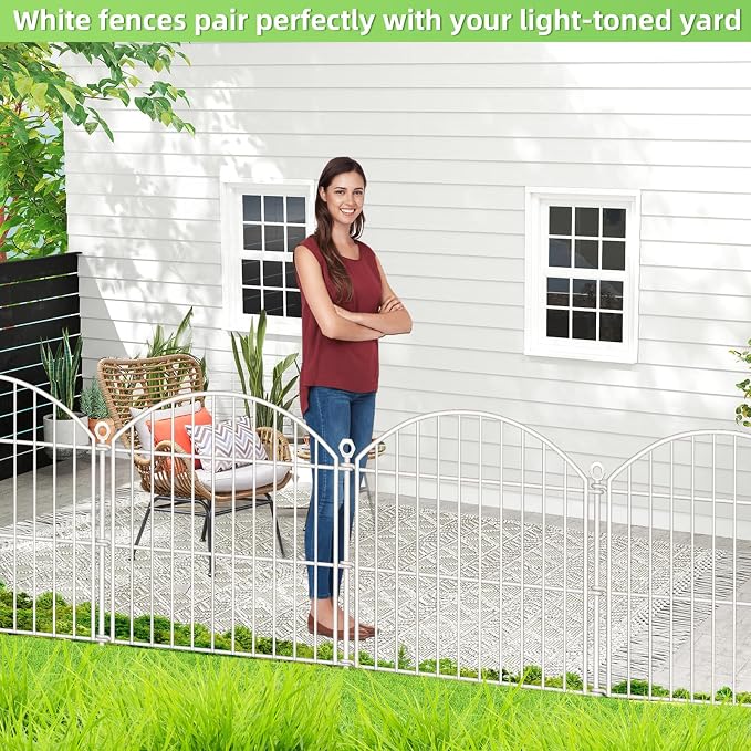 Decorative Garden Fence 24in x20ft, 10 Pack No Dig Fence Animal Barrier - Image 5