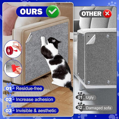 Anit Cat Scratch Couch Furniture Protector, 78.7x15.8 Cat Wall Corner Scratcher - Image 8