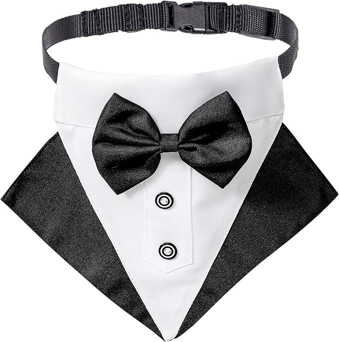 ADOGGYGO Formal Dog Tuxedo Wedding Puppt Bandana Collar by ADOGGYGO