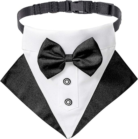 ADOGGYGO Formal Dog Tuxedo Wedding Pet Bandana Collar by ADOGGYGO
