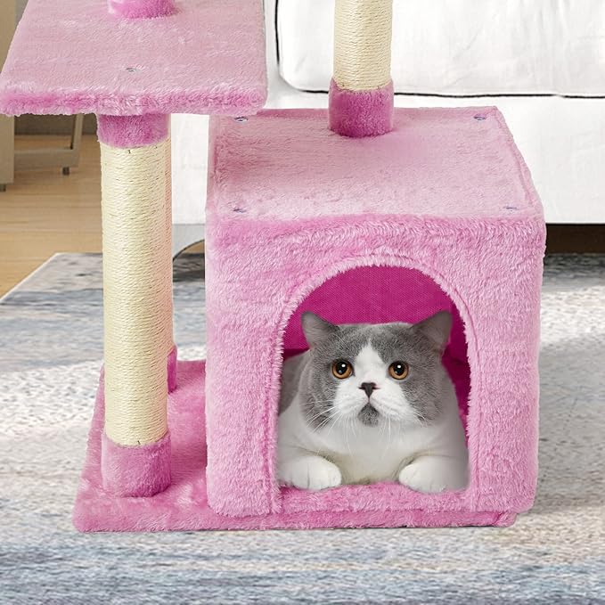 FISH&NAP Cute Cat Tree Kitten Cat Tower - Image 5