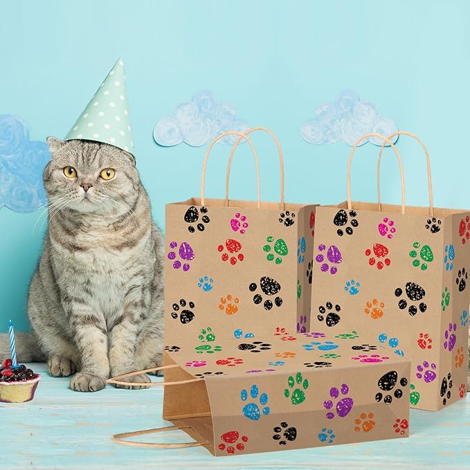 Blulu 20 Pcs Puppy Dog Paw Gift Bags - Image 5